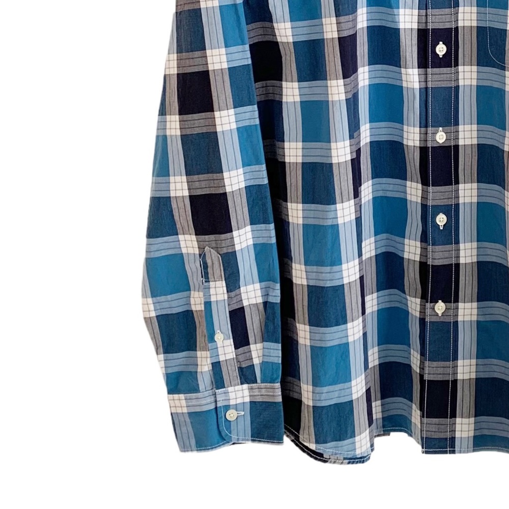 American Eagle Blue Buffalo Plaid Classic Fit Shirt - Picture 3 of 6